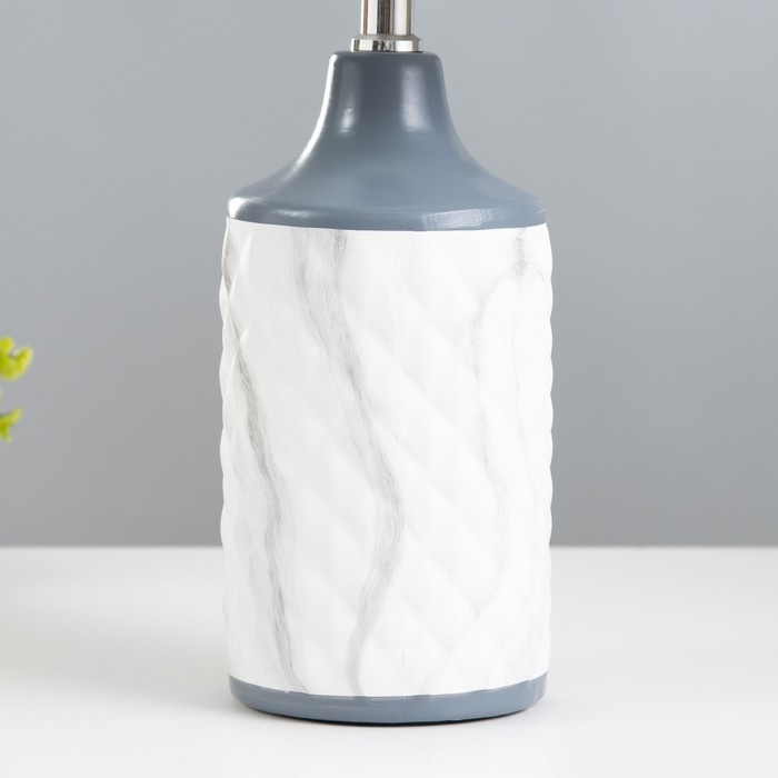 Настольная лампа Настольная лампа "Аннет" E14 40Вт бело-серый 23х23х41 см RISALUX