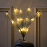 Ветка светодиодная серая, 56 см, 15 LED, батарейки ААх2 (не в комплекте), свчение теплое белое Ветка светодиодная серая, 56 см, 15 LED, батарейки ААх2 (не в комплекте), свчение теплое белое