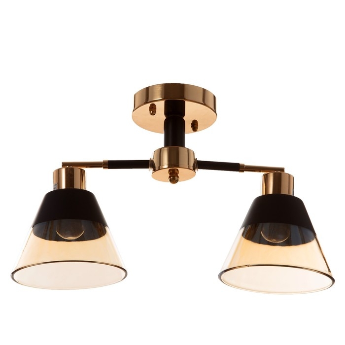 Люстра Люстра "Ализе" 2х60Вт Е27 черный/золото 45х16х24см