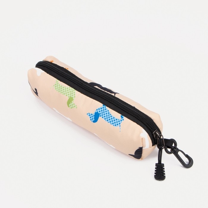 Рюкзак школьный из текстиля на молнии, наружный карман, пенал, цвет бежевый Рюкзак школьный из текстиля на молнии, наружный карман, пенал, цвет бежевый