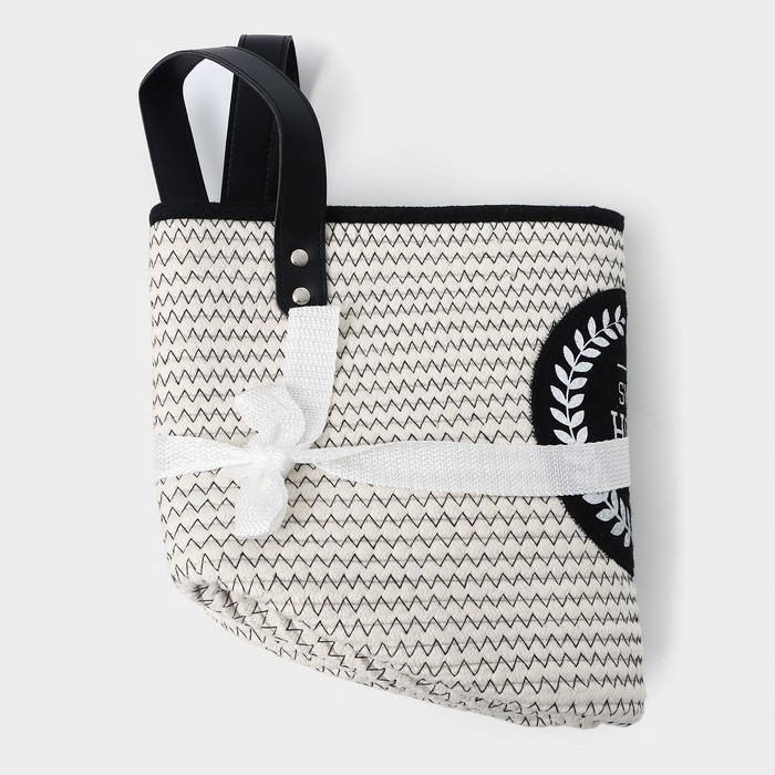 Корзина для хранения LaDо́m Sweet home, ручное плетение, 31&times;31&times;24 см, цвет белый