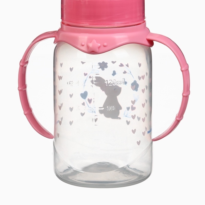 Набор бутылочек для кормления &laquo;Принцесса&raquo; 150 и 250 мл, прямые, цвет фуксия