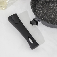 Сковорода Доляна &laquo;Элит&raquo;, d=22 см, съёмная ручка, антипригарное покрытие, цвет серый