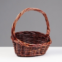 Набор плетеных корзин, 3 шт, 38х30х9/17, 25х20х7/12 см, темный, ива Набор плетеных корзин, 3 шт, 38х30х9/17, 25х20х7/12 см, темный, ива