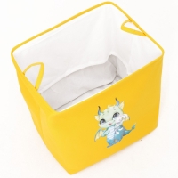 Корзина для хранения игрушкек с затяжкой на веревке, 40 х 50 х 48 см, жёлтая Корзина для хранения игрушкек с затяжкой на веревке, 40 х 50 х 48 см, жёлтая