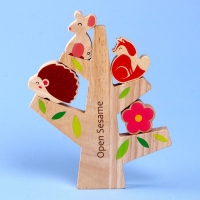 Развивающая игра 2 в 1 балансир, шнуровка &laquo;Сказочный лес&raquo; 1,5 &times; 13 &times; 15, 13 деталей + шнурок