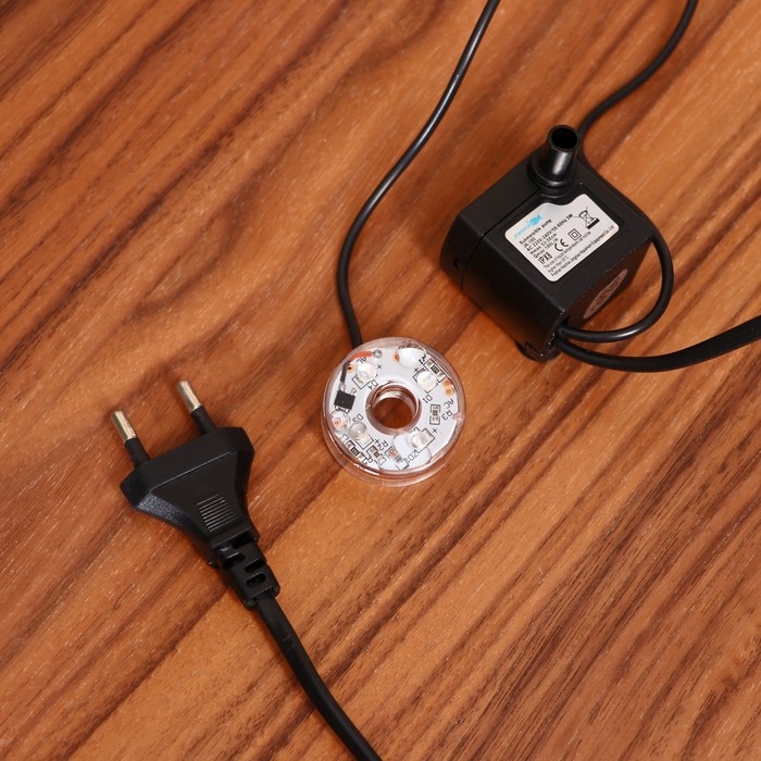 Фонтан "Дерево на камнях, брёвнышки" 14х19х20 см (с подсветкой)