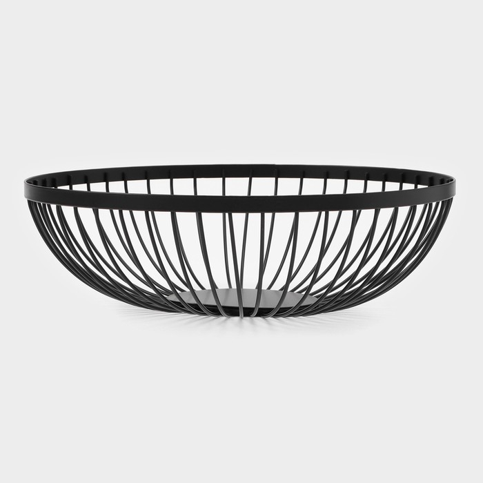 Фруктовница Доляна «Лофт», 28×28×8 см, цвет чёрный Фруктовница Доляна «Лофт», 28×28×8 см, цвет чёрный