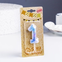 Свеча в торт на шпажке "Звездопад", цифра 1, 5,5 см Свеча в торт на шпажке "Звездопад", цифра 1, 5,5 см