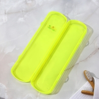 Футляр для зубной щётки и пасты, желтый, 21 х 5,5 см