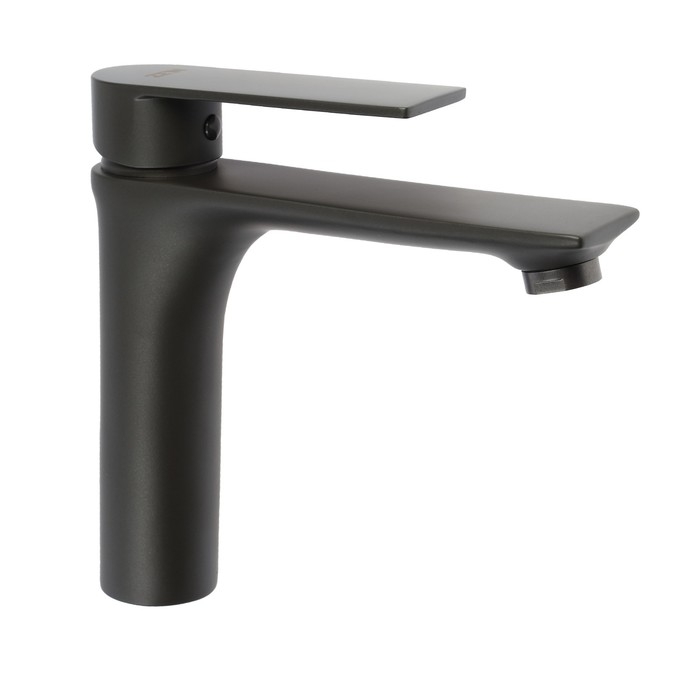 Смеситель для раковины ZEIN Z3876, однорычажный, высота излива 14 см, латунь, графит Смеситель для раковины ZEIN Z3876, однорычажный, высота излива 14 см, латунь, графит