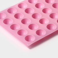 Форма для выпечки Доляна «Полусферы», силикон, 30×17,5 см, 35 ячеек (d=2,5), цвет МИКС Форма для выпечки Доляна «Полусферы», силикон, 30×17,5 см, 35 ячеек (d=2,5), цвет МИКС