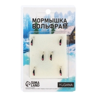 Мормышка Столбик чёрный, красный глаз + шар серебро, вес 0.5 г Мормышка Столбик чёрный, красный глаз + шар серебро, вес 0.5 г