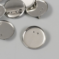 Основа для творчества металл "Значок с булавкой" набор 10 шт 3,5х3,5х0,7 см Основа для творчества металл "Значок с булавкой" набор 10 шт 3,5х3,5х0,7 см