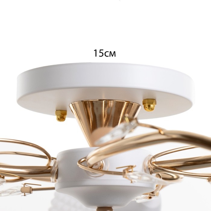 Люстра "Рукси" 5хЕ27 40Вт бело-золотой 56х56х28 см BayerLux