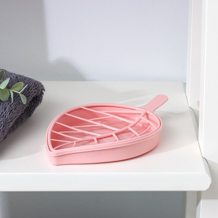 Мыльница &laquo;Лист&raquo;, пластик, 17,5&times;10,5&times;2 см, цвет МИКС