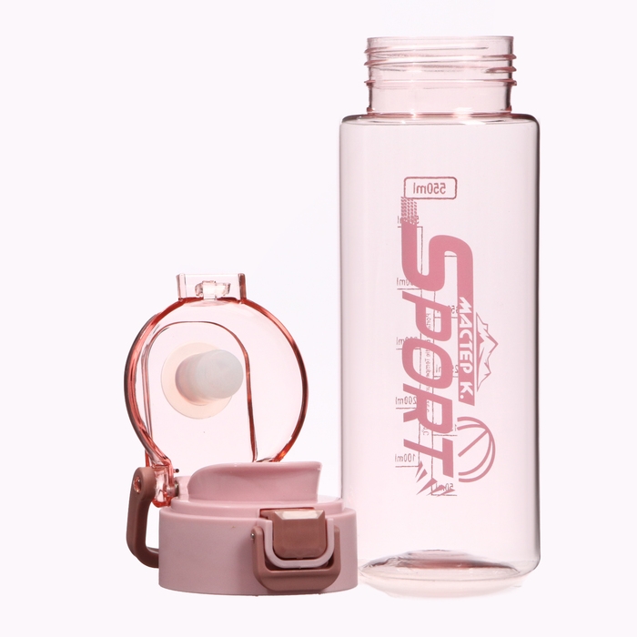 Бутылка для воды, 550 мл, SPORT, 20.5 х 7 х 4.8 см, розовая Бутылка для воды, 550 мл, SPORT, 20.5 х 7 х 4.8 см, розовая