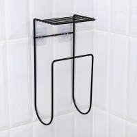 Держатель для полотенец с полкой, 15,5&times;12,5&times;33,5 см, цвет черный