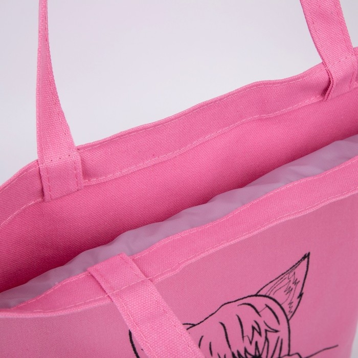 Шопер детский для девочки &laquo;Девочка&raquo;, 35 х 0,5 х 40 см, вышивка, розовый