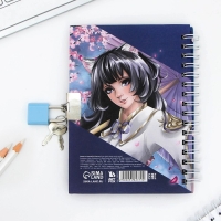 Анкета в твердой обложке на замочке &laquo;Аниме&raquo;, А6 40 л