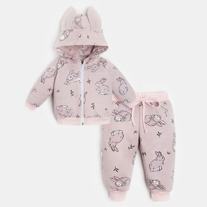 Комплект: толстовка и брюки Крошка Я &laquo;Зайчик&raquo; рост 80-86 см