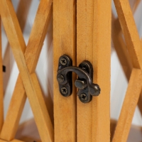 Подсвечник дерево на 1 свечу "Фонарь со ставнями" корица 28х12,5х12,5 см