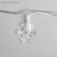 Гирлянда «Нить» 5 м с насадками «Снежинки большие», IP20, прозрачная нить, 20 LED, свечение мульти (RG/RB), мигание, 220 В Гирлянда «Нить» 5 м с насадками «Снежинки большие», IP20, прозрачная нить, 20 LED, свечение мульти (RG/RB), мигание, 220 В