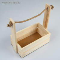 Набор кашпо деревянных 3 в 1 (30.5&times;18.5&times;35; 25.5&times;15&times;30; 20&times;12&times;23) "Аром", натуральная сосна