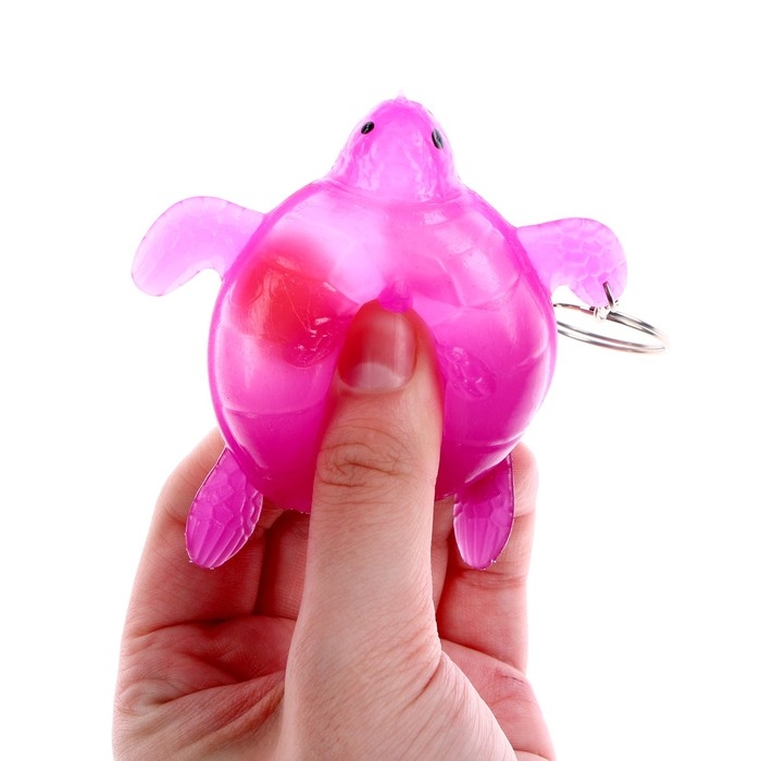 Мялка &laquo;Черепашка&raquo; на брелоке, цвета МИКС