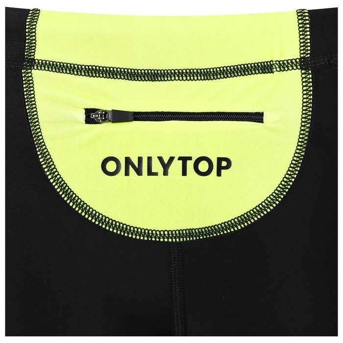 Тайтсы ONLYTOP беговые компрессионные, р. 52, цвет чёрный Тайтсы ONLYTOP беговые компрессионные, р. 52, цвет чёрный