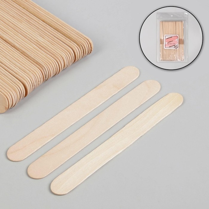 Шпатели для депиляции, деревянные, 14 &times; 1,6 см, 50 шт