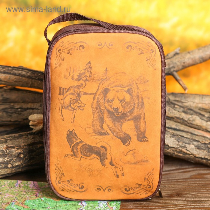 Набор «Медведь и собаки», термос 500 мл, кружка 2 шт Набор «Медведь и собаки», термос 500 мл, кружка 2 шт