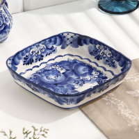 Блюдо «Сухарница», гжель, микс Блюдо «Сухарница», гжель, микс