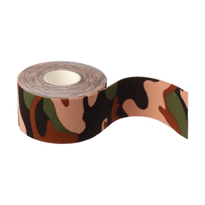 Кинезио - тейп, 3,8 см &times; 5 м, цвет камуфляж