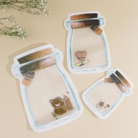 Набор пакетов для хранения продуктов Доляна &laquo;Милахи&raquo;, застёжка zip-lock, 3 шт, 10,2&times;15 см, 13,5&times;19,8 см, 16,8&times;24,8 см