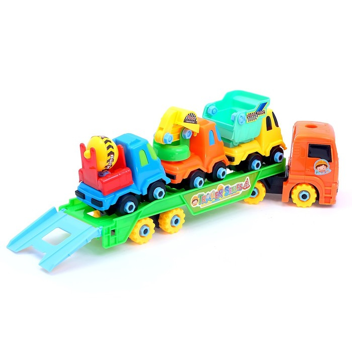 Конструктор винтовой &laquo;Автовоз&raquo;, с 3 машинками