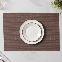 Салфетки сервировочные на стол Доляна «Шер», 4 шт, 30×45 см, цвет коричневый Салфетки сервировочные на стол Доляна «Шер», 4 шт, 30×45 см, цвет коричневый