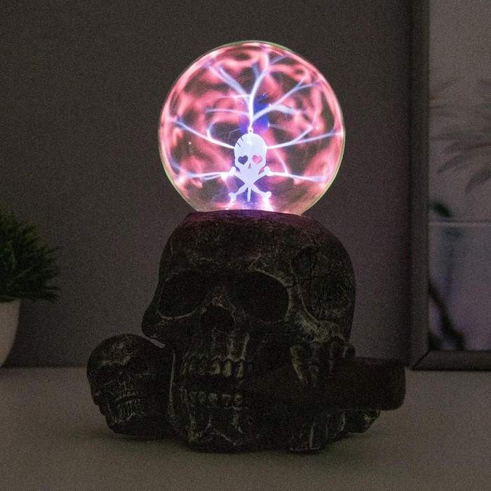 Плазменный шар Плазменный шар "Дуэт" серый 13х7х17 см RISALUX