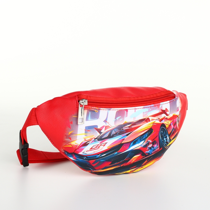 Сумка поясная детская на молнии, цвет красный Сумка поясная детская на молнии, цвет красный