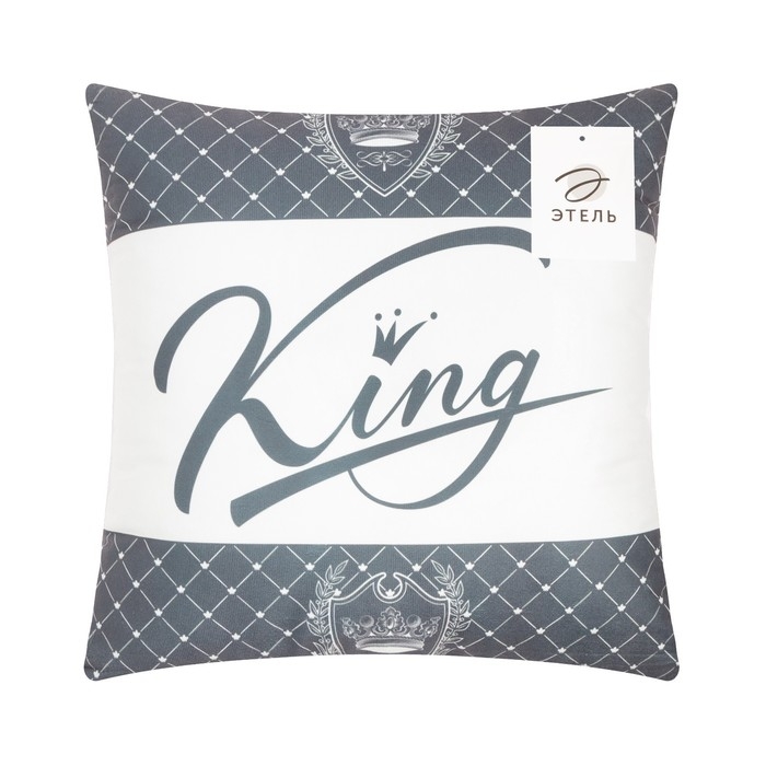Подушка Этель "King" 40х40 см, велюр, 100% п/э