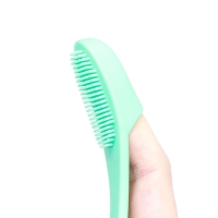 Зубная щетка для собак на палец, силиконовая, 14 см, голубая Зубная щетка для собак на палец, силиконовая, 14 см, голубая