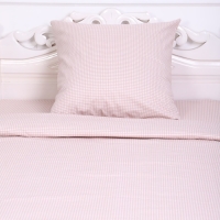 Постельное бельё 1,5сп Клеточка бежевый, 150х210см, 150х210см, 70х70 см, бязь, 120 г/м, 100% хлопок Постельное бельё 1,5сп Клеточка бежевый, 150х210см, 150х210см, 70х70 см, бязь, 120 г/м, 100% хлопок