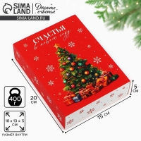 Коробка для сладостей &laquo;Счастье в Новом году&raquo;, 20 х 15 х 5 см, Новый год