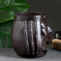 Горшок - органайзер "Клеопатра" черный, 1,6 л/ 16х17х15см Горшок - органайзер "Клеопатра" черный, 1,6 л/ 16х17х15см