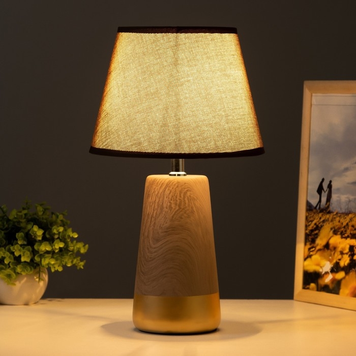 Настольная лампа Настольная лампа "Адриен" E14 40Вт коричневый 23х23х40 см RISALUX