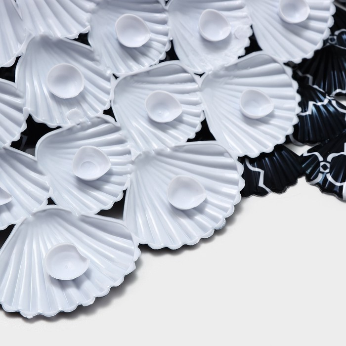 Коврик противоскользящий в ванну на присосках SAVANNA &laquo;Марокко&raquo;, 37&times;68 см, цвет чёрный