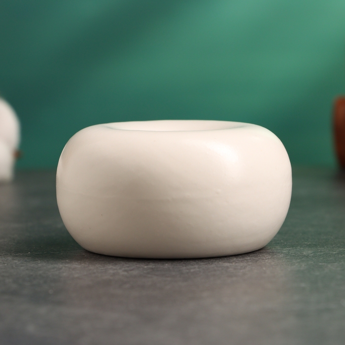 Подсвечник Подсвечник "Эдвард" белый глянец, 4х7х7см