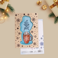 Открытка  с новым годом деревянная &laquo;Уютный праздник&raquo;, 10 х 15 см, Новый год