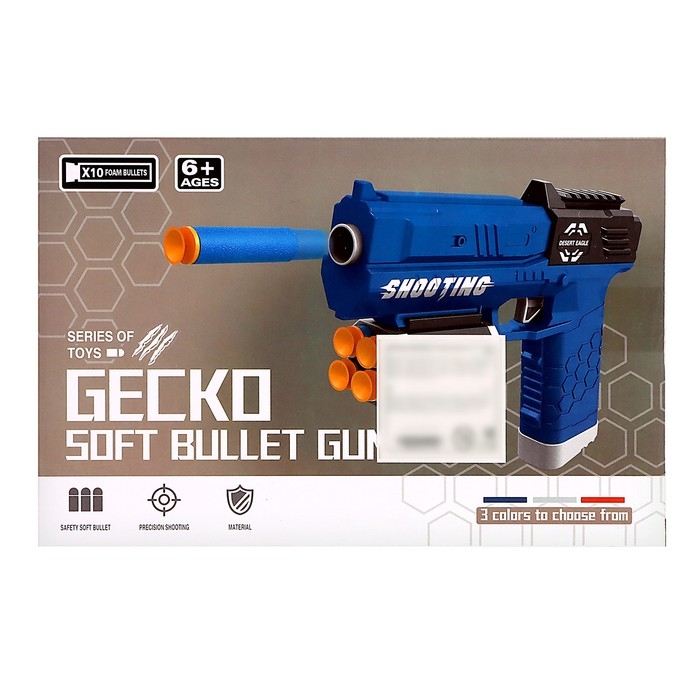 Пистолет «Гекко», стреляет мягкими пулями, МИКС Пистолет «Гекко», стреляет мягкими пулями, МИКС