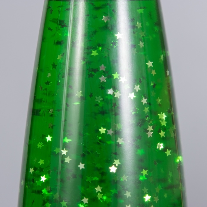 Лава-лампа "Ракета" 1х30Вт Е14-R39 (блестки) зеленый 11х11х41см
